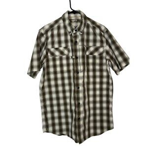 Carhartt Force Relaxed Fit Plaid Short Sleeve Shirt Size M